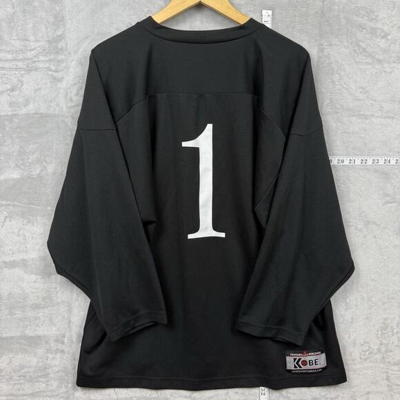 Kobe Sportswear Mercedes Benz Black V-Neck Jersey Szie L Oversized Car Logo Y2K - Picture 2 of 7